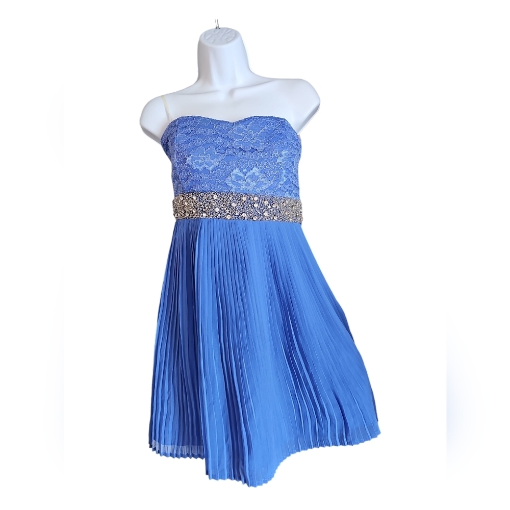 Strapless periwinkle dress mymichelle 13 nwt